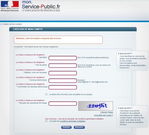 Site officiel du Service Public Français
