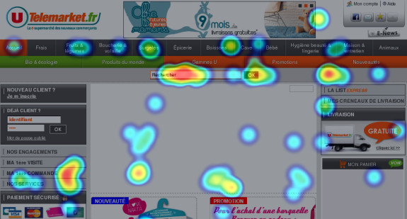 Heatmap d'un site internet